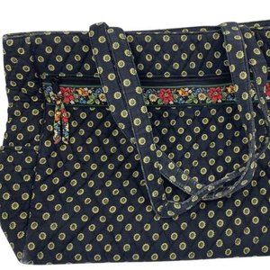 Vera Bradley Black Fabric Large Tote Bag